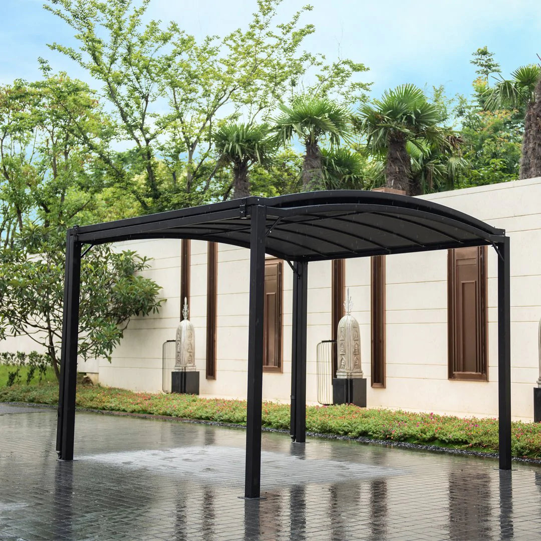 Gazebo pergola allungabile telescopico da 3 a 6 mt con struttura in acciaio e telo in poliestere Michelle