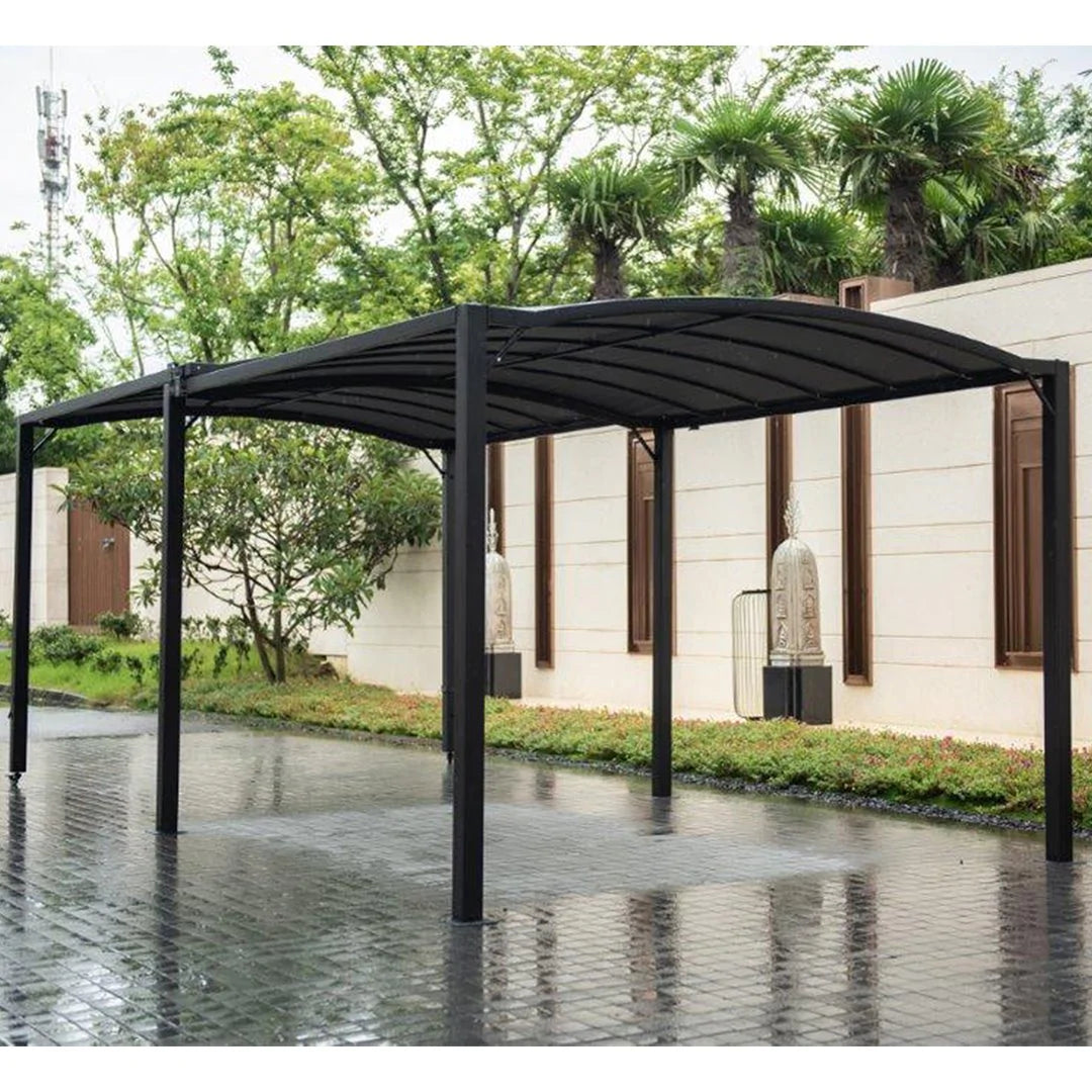 Gazebo pergola allungabile telescopico da 3 a 6 mt con struttura in acciaio e telo in poliestere Michelle