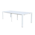 Tavolo consolle estensibile da esterno con struttura in alluminio e piano effetto doghe Blister