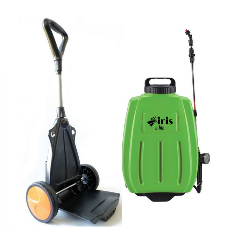 Pompa irroratrice 2in1 zaino Spalla e Trolley 16lt Batteria litio 10A Iris Elite G&F
