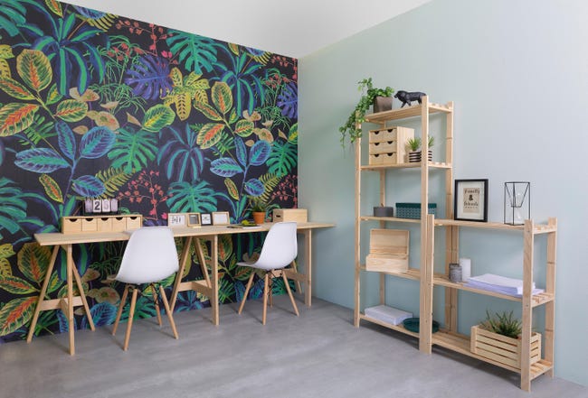 Scaffale in kit in legno massello naturale 5 ripiani 80x40x170H