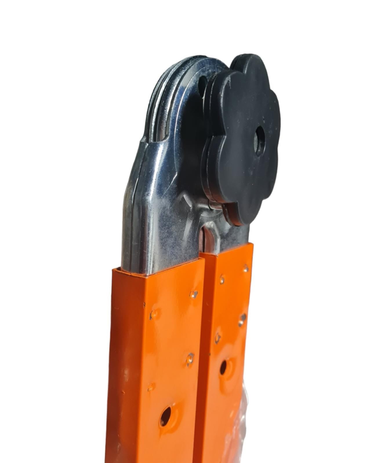 Scala telescopica a cavalletto in acciaio 4+4 gradini H 380 cm Giraffa Brixo