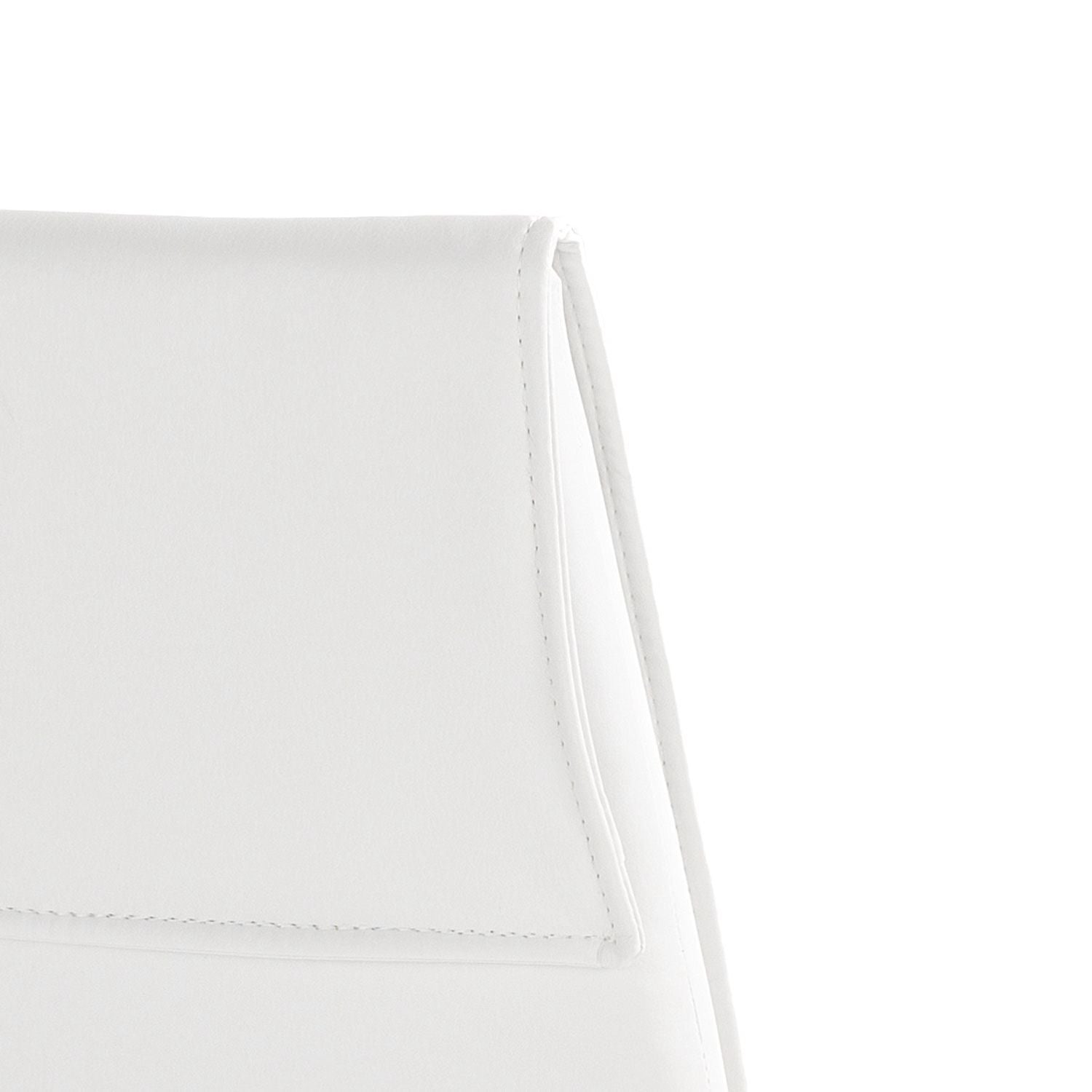 Set 2 sedie impilabili da interno in acciaio rivestita in ecopelle non sfoderabile Whitey