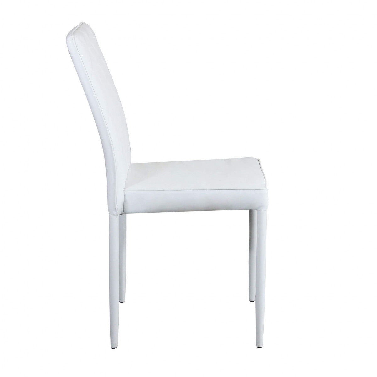 Sedia da pranzo per interni in acciaio ed ecopelle Skin