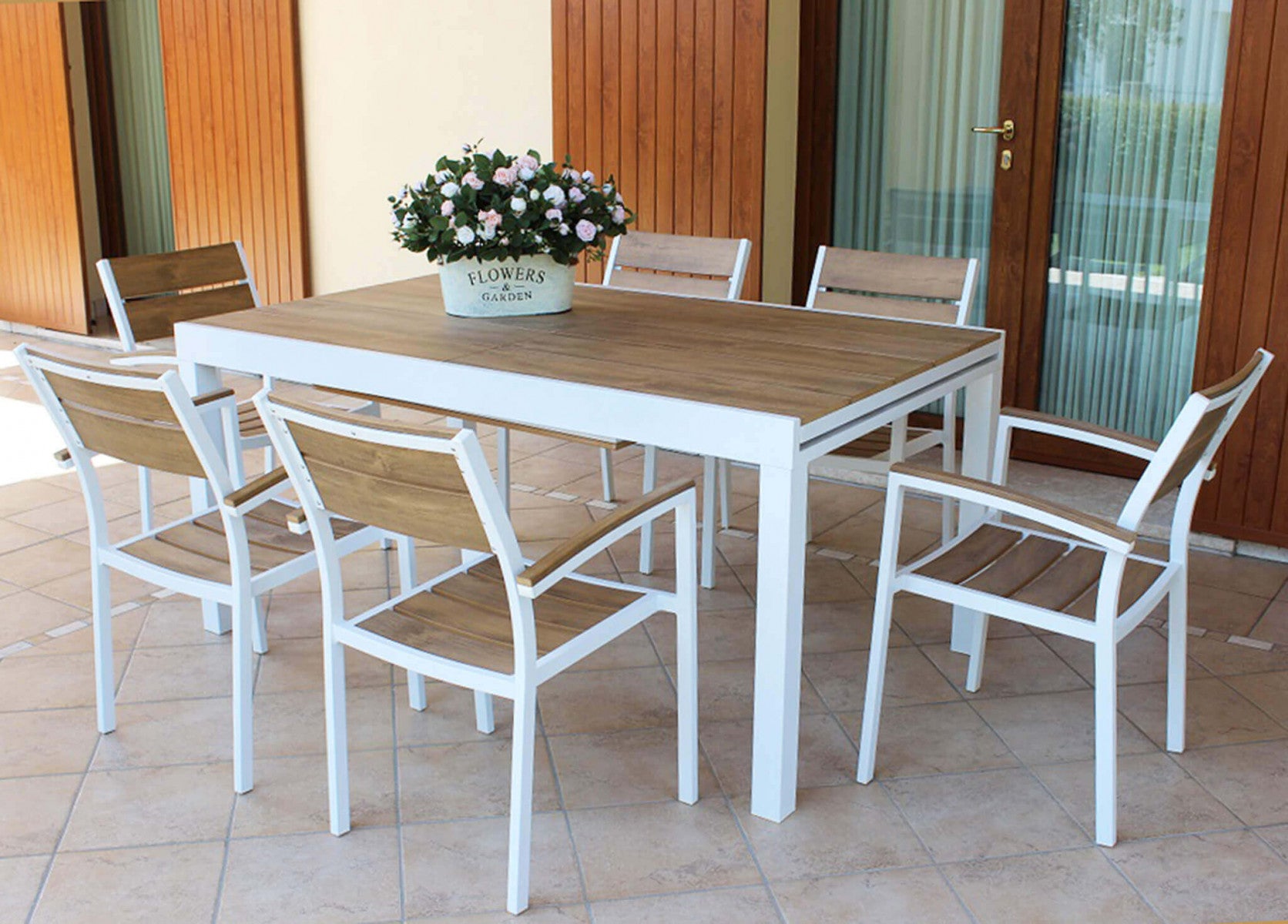 Poltrona sedia in polywood e alluminio ANTARES