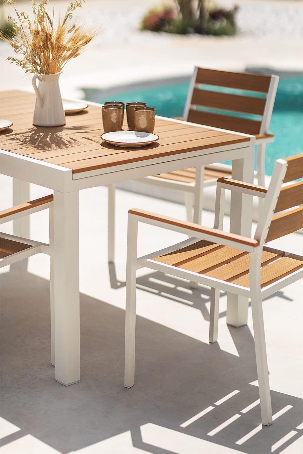 Poltrona sedia in polywood e alluminio ANTARES