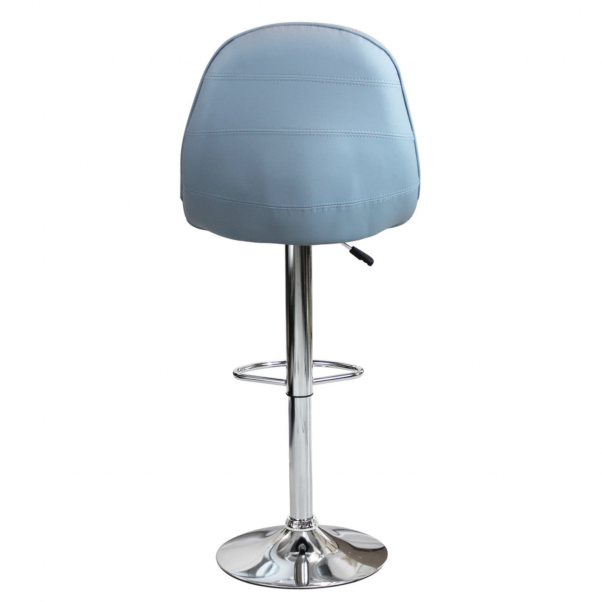 Sgabello in acciaio e ecopelle da interno bar con altezza regolabile Sil