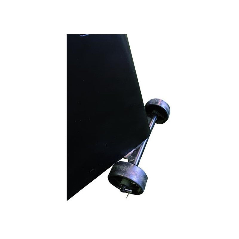 Termopatio stufa piramide esagonale a gas da esterno con ruote Totem Hexagonal Niklas