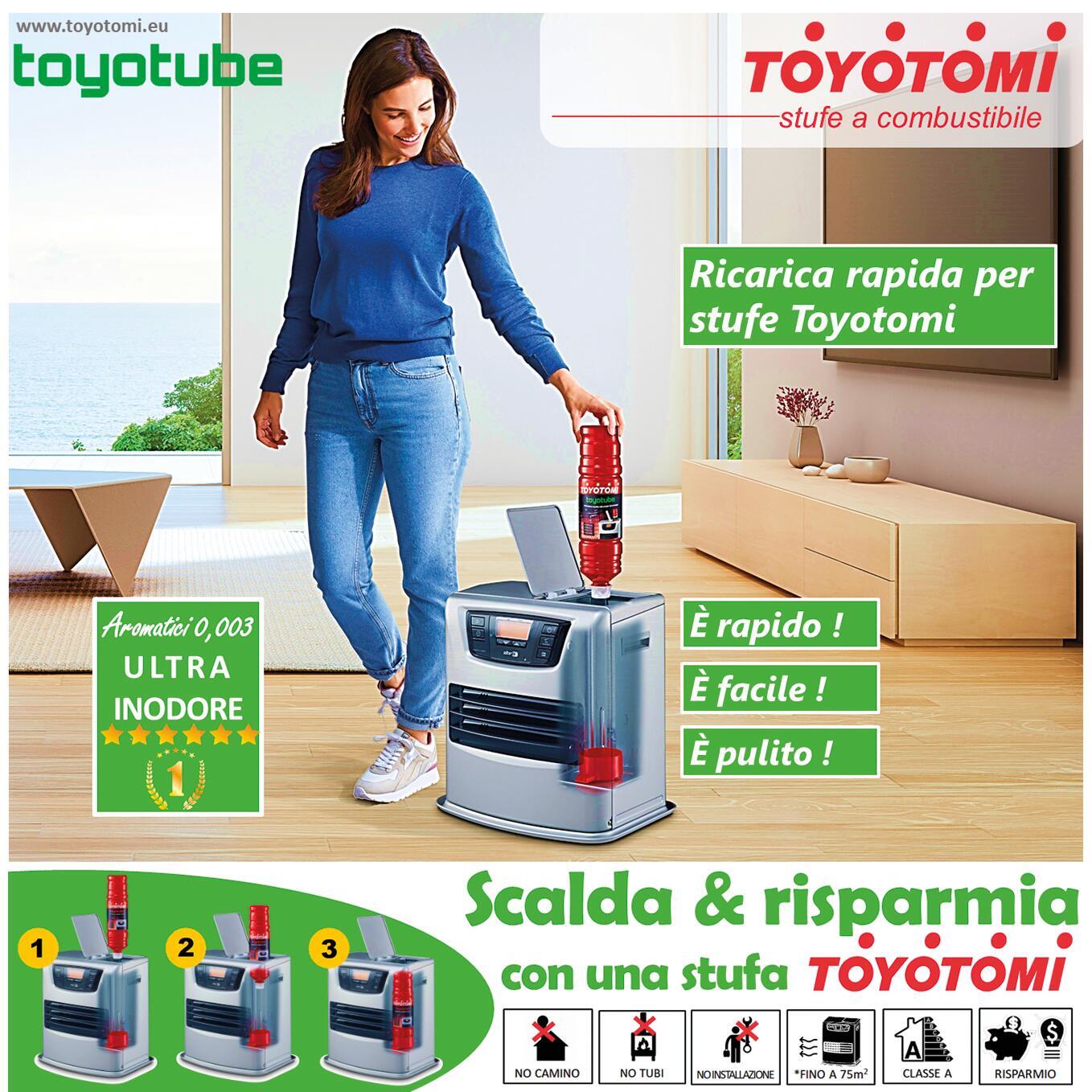 Ricarica monodose combustibile liquido per stufe portatili Zibro Toyotube