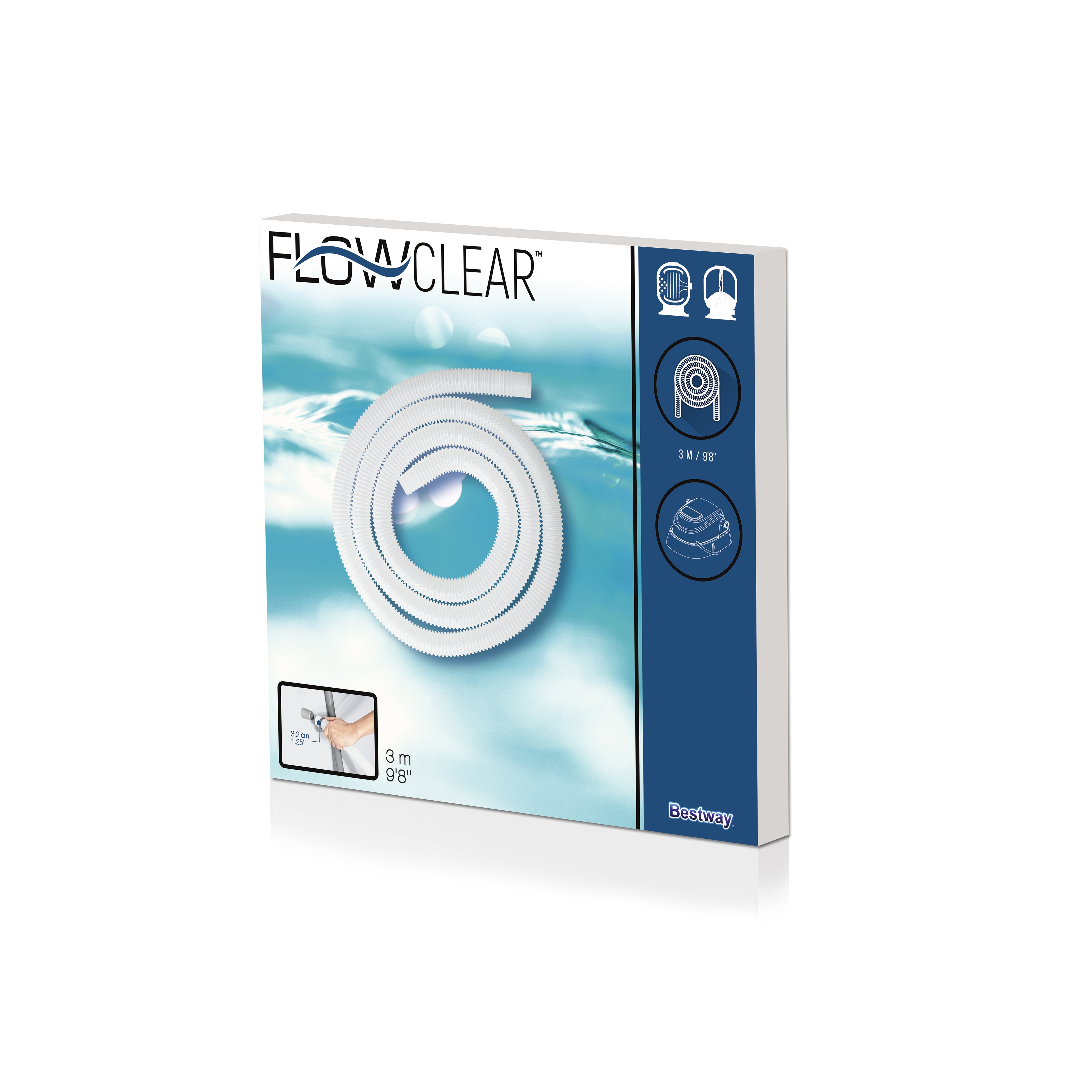 Tubo di Ricambio 3 metri per pompe filtro piscine diametro 32mm Bestway 58369