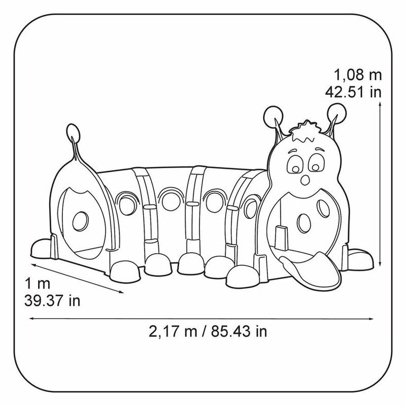 Bruco Tunnel gioco modulare per bambini multicolor