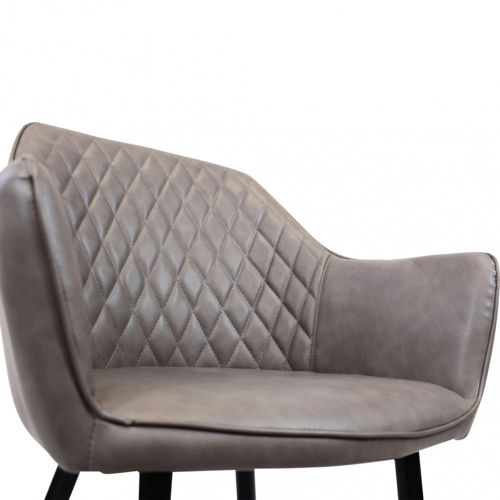 Sedia poltrona da interno con struttura in metallo e seduta larga imbottita rivestita in ecopelle Chair XL