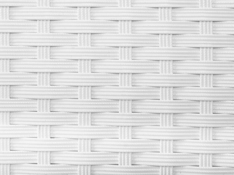 Salotto da esterno giardino 5 posti con struttura in alluminio rivestito in wicker intrecciato con cuscini Agustin