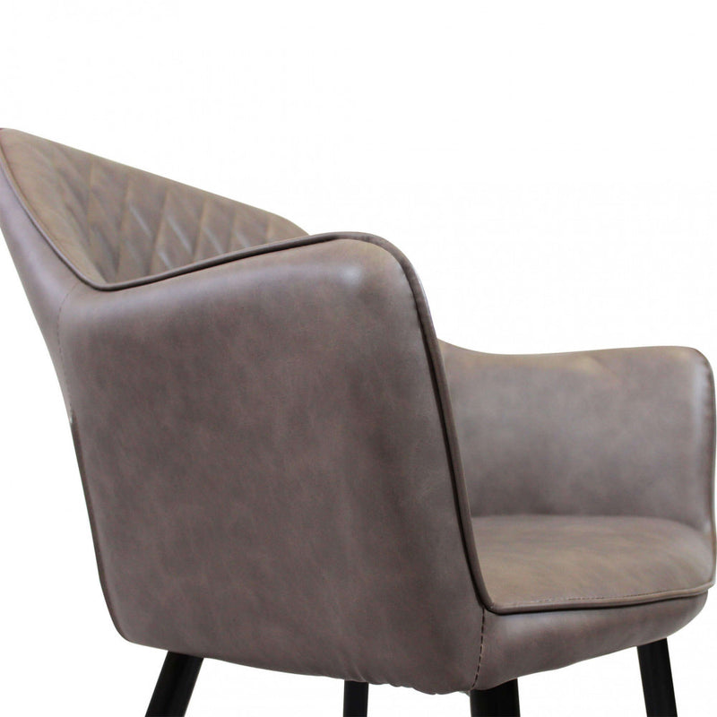 Sedia poltrona da interno con struttura in metallo e seduta larga imbottita rivestita in ecopelle Chair XL