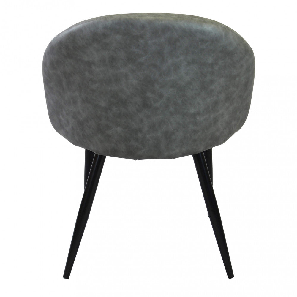 Sedia poltrona da interno con struttura in metallo e seduta morbida rivestita in ecopelle Call Me Large