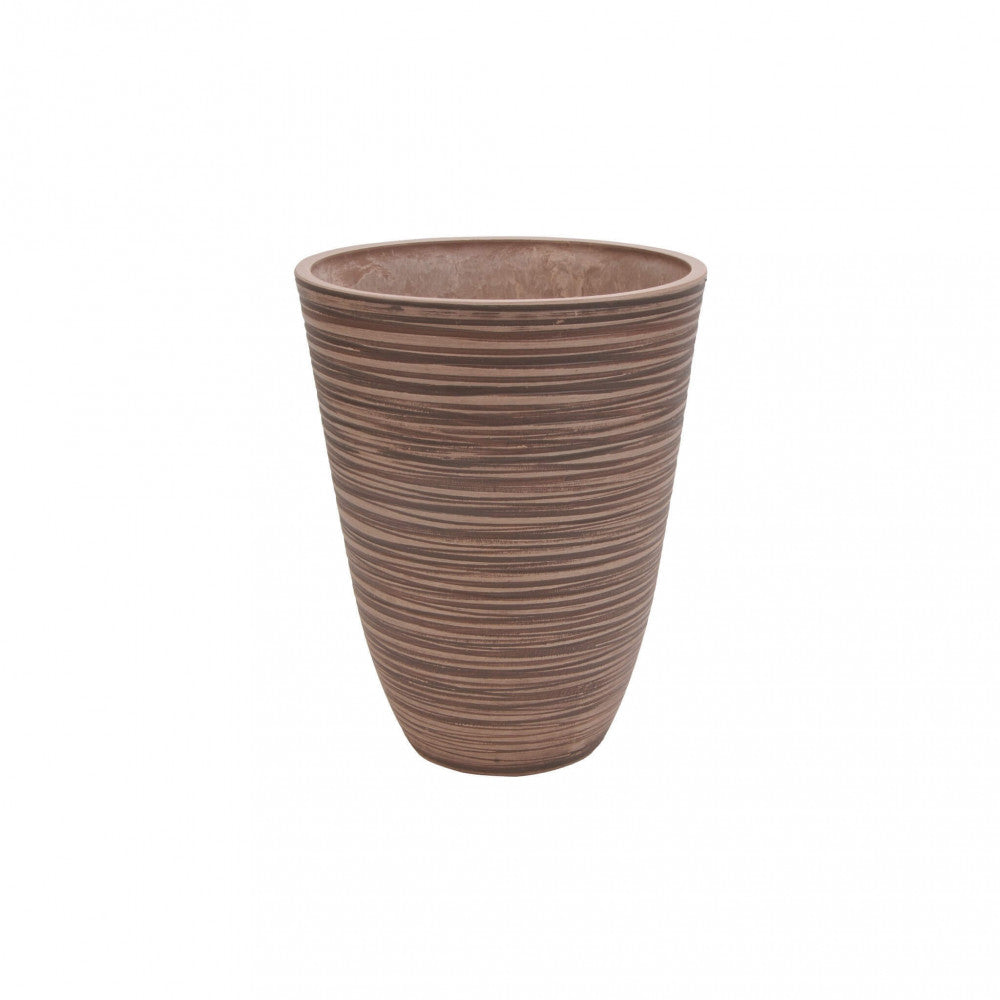 Vaso tondo da esterno giardino in fibra di argilla Ø29x36 cm Primula