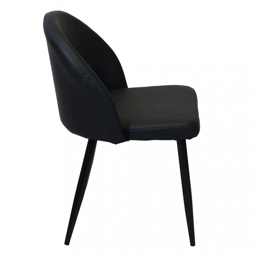 Sedia poltrona da interno con struttura in metallo e seduta morbida rivestita in ecopelle Call Me Large